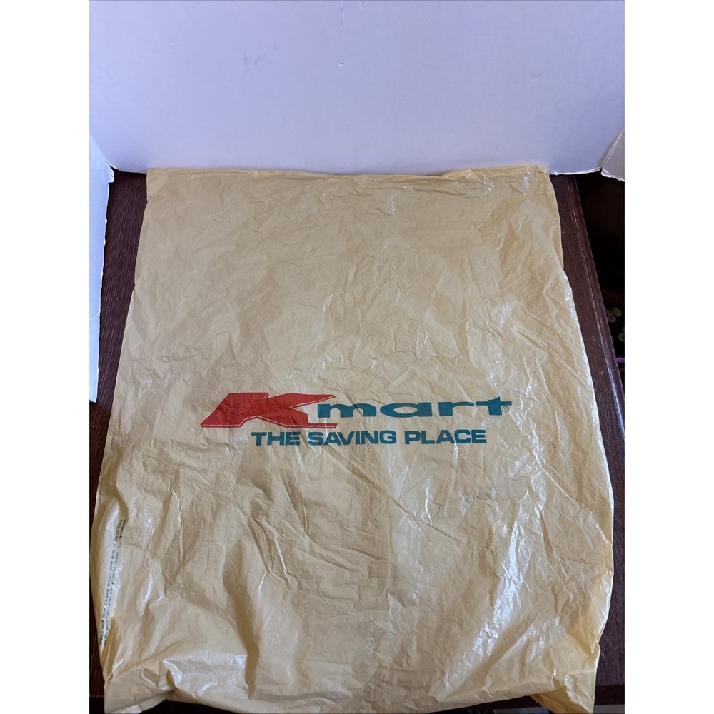 KMART Vintage 1970's Plastic Shopping Bag Great For Film Prop 19" X  24"